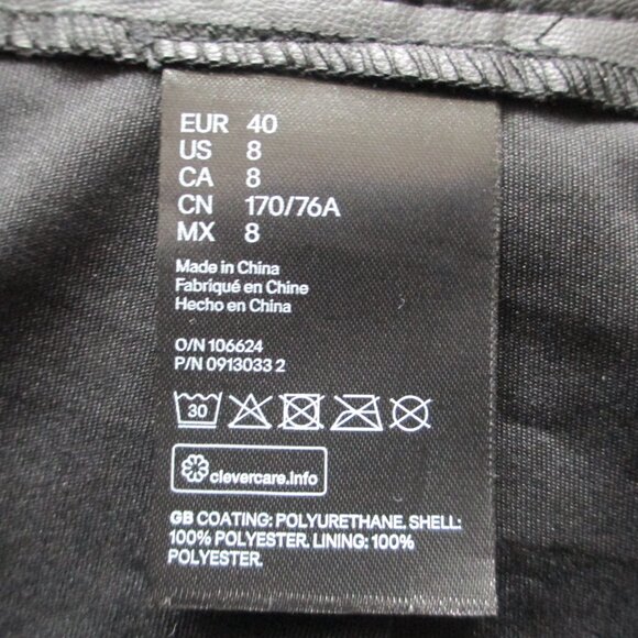 H&M FAUX LEATHER MINI SKIRT - Picture 12 of 13